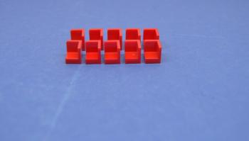 Preview: LEGO 10 x Paneele 1x1 Ecke rot red wall corner panel 6231 623121 4190219