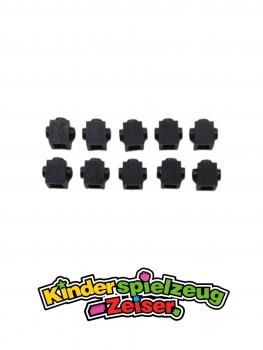 Preview: LEGO 10 x Konverter schwarz Black Brick Modified 1x1 Studs on 2 Sides 47905