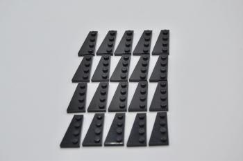 Preview: LEGO 20 x FlÃ¼gelplatte links schwarz Black Wedge Plate 4x2 Left 41770