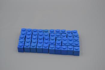 Preview: LEGO 50 x Basisstein 1x1 blau blue basic brick 3005 300523