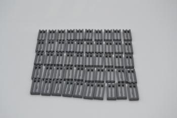 Preview: LEGO 50 x Gitterfliese neues dunkelgrau Dark Bluish Gray Tile 1x2 Groove 2412b