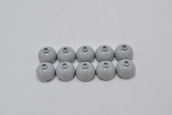 Preview: LEGO 10 x Kuppel neuhell grau Light Bluish Gray Brick Round 2x2 Hollow 553c