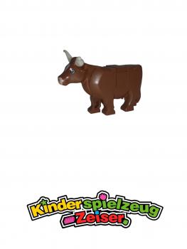 Preview: LEGO Kuh Bauernhof Land rotbraun Reddish Brown Cow Head Pattern 64452pb01c02