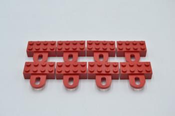 Preview: LEGO 8 x Kupplung rot Red Brick Modified 2x4 with Coupling Female 4748