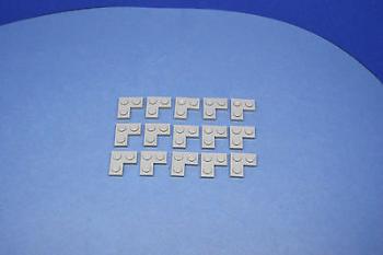 Preview: LEGO 15 x Eckplatte Winkel neuhell grau newgrey gray corner plate 4211353 2420