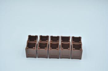Preview: LEGO 10 x Kiste rotbraun Reddish Brown Container Box 2x2x2 Top Opening 61780