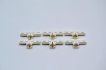 Preview: LEGO 6 x Kupplung weiÃŸ White Plate Modified 1x4 Tow Ball Socket Short 7mm 3183c 