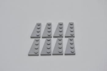 Preview: LEGO 8 x FlÃ¼gelplatte links neuhell grau Light Bluish Gray 4x2 Left 41770