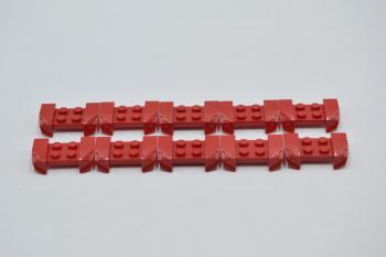 Preview: LEGO 10 x KotflÃ¼gel rot Red Vehicle Mudguard 2x4 with Headlights Overhang 44674