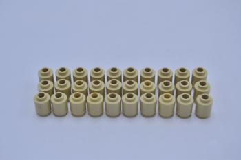 Preview: LEGO 30 x Stein offen rund beige Tan Brick Round 1x1 Open Stud 3062b