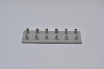 Preview: LEGO 12 x Platte Pin oben althell grau Light Gray Tile 2x2 with Pin 2460