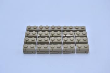 Preview: LEGO 20 x Mauerstein dunkelbeige Dark Tan Brick 1x2 Masonry Profile 98283