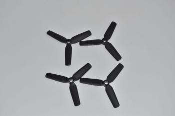 Preview: LEGO 4 x Rotor schwarz Black Propeller 3 Blade 9 Diameter Center Recessed 15790 