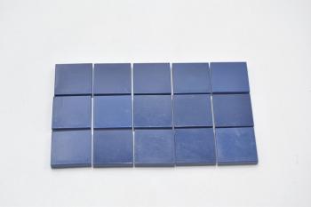 Preview: LEGO 15 x Fliese Kachel Platte dunkelblau Dark Blue Tile 2x2 with Groove 3068b