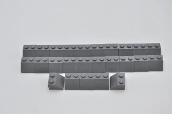 Preview: LEGO 25 x Dachstein neues dunkelgrau Dark Bluish Gray Slope 45 2x2 3039