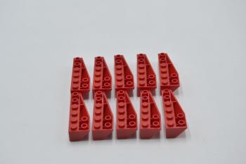 Preview: LEGO 10 x Ecke Keilstein rechts rot Red Wedge 6x2 Inverted Right 41764