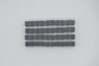 Preview: LEGO 20 x Technic Lochstein neues dunkelgrau Dark Bluish Gray Brick 1x2 32000