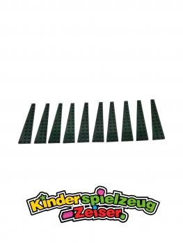 Preview: LEGO 10 x FlÃ¼gelplatte links dunkelgrÃ¼n Dark GreenÂ Wedge Plate 12x3 Left 47397