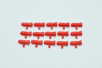 Preview: LEGO 15 x Megafon rot Red Minifigure Utensil Loudhailer Megaphone 4349 434921