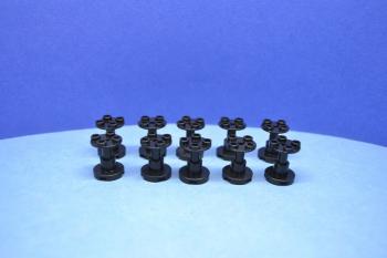 Preview: LEGO 10 x Weltraum StÃ¼tzen schwarz Black Support 2x2x2 Complete Hole 3940b