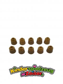 Preview: LEGO 10 x Kegel Stein Kegelstein Pearl Gold Cone 1 1/6x1 1/6x2/3 Fez 85975