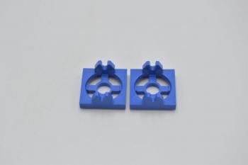 Preview: LEGO 2 x Magnethalterung kurz blau Blue Magnet Holder 2x2 Short Arms 2609a