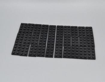 Preview: LEGO 30 x Basisplatte Bauplatte Grundplatte schwarz Black Basic Plate 3020 
