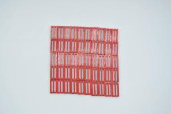 Preview: LEGO 50 x Gitterfliese rot Red Tile 1x2 Grille with Bottom Groove 2412b