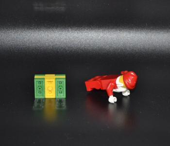Mobile Preview: LEGO 1 x Minifig Weihnachtsmann Bart Hände Geschenk weiß Santa christmas hol014 