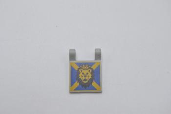 Preview: LEGO Flagge althell grau Light Gray Flag 2x2 Square with Lion Head 2335px10