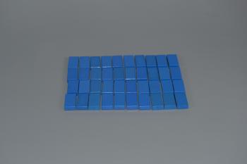 Preview: LEGO 40 x Kachel Fliese mit Rille blau Blue Tile 1x2 with Groove 3069b