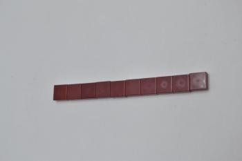 Preview: LEGO 10 x Fliese Kachel mit Rille dunkelrot Dark Red Tile 1x1 with Groove 3070b