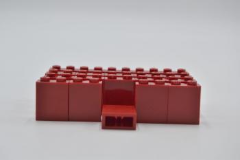 Preview: LEGO 20 x Wand StÃ¼tze rot Red Brick 1x2x2 with Inside Axle Holder 3245b