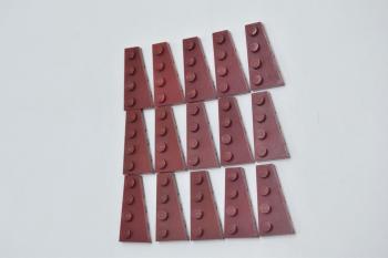 Preview: LEGO 15 x FlÃ¼gelplatte rechts dunkelrot Dark Red Wedge Plate 4x2 Right 41769