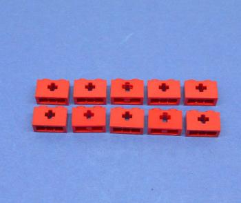 Mobile Preview: LEGO 10 x Technik Technic Lochstein 1x2 Kreuz rot red hole brick 32064