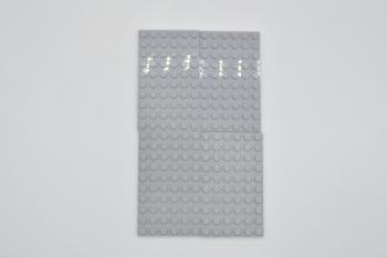 Mobile Preview: LEGO 4 x Basisplatte Grundplatte neuhell grau Light Bluish Gray Plate 6x10 3033 