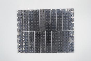 Mobile Preview: LEGO 20 x Basisplatte Bauplatte Grundplatte schwarz Black Basic Plate 3034