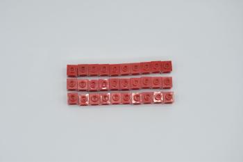 Preview: LEGO 30 x Lochstein Lochbalken rot Red Technic Brick 1x1 with Hole 6541