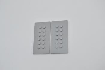 Preview: LEGO 2 x Platte Noppe neuhell grau Light Bluish Gray Plate Studs Center 4x8 6576