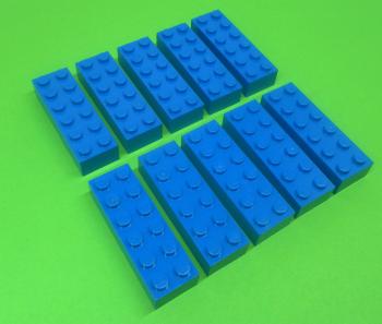 Preview: LEGO 10 x Basisstein 2x6 blau blue basic brick 2456 245623 4181139