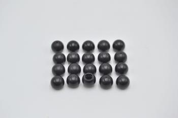 Preview: LEGO 20 x Kugel Kreuzloch Kugelkopf schwarz Black Technic Ball Joint 32474