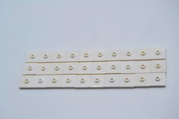 Preview: LEGO 30 x Fliese Noppe weiÃŸ White Plate 2x2 Groove and 1 Stud 87580 4565324