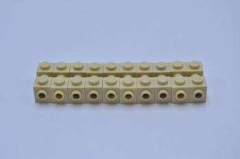 Preview: LEGO 20 x Headlight beige Tan Brick Modified 1x1 with Stud on 1 Side 87087