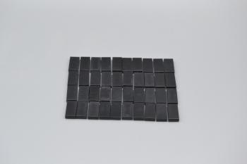 Preview: LEGO 40 x Fliese Kachel mit Rille schwarz Black Tile 1x2 with Groove 3069b