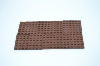 Mobile Preview: LEGO 20 x Basisplatte 2x6 rotbraun reddish brown basic plate 3795 4211247