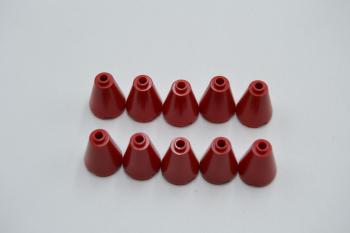 Preview: LEGO 10 x Kegel offen rot Red Cone 2x2x2 Open Stud 3942c
