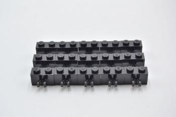 Preview: LEGO 15 x Stein schwarz Black Brick Modified 1x2 with Clip 30237