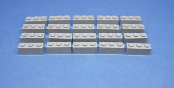 Preview: LEGO 20 x Basisstein neuhell grau Light Bluish Gray Basic Brick 1x3 3622