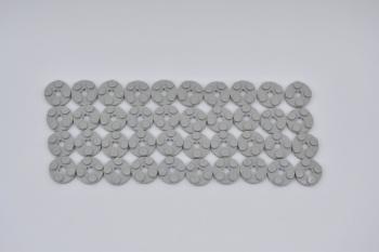 Preview: LEGO 40 x Platte rund althell grau Light Gray Plate Round 2x2 Axle Hole 4032