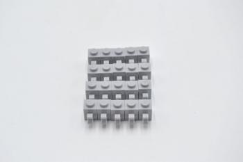 Preview: LEGO 20 x Stein Clip horizontal neuhell grau Light Bluish Gray Brick 1x1 60476